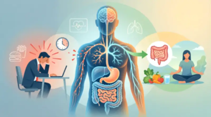 العصب الحائر: طبيب الجهاز الهضمي الخفي وتأثير التوتر والوجبات السريعة على تلف أعصابه