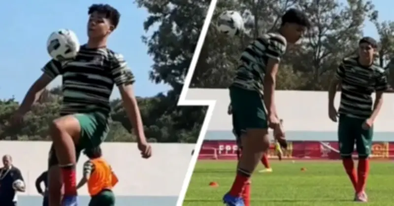 كريستيانو جونيور نجل رونالدو يخطف الأنظار بمهاراته مع منتخب البرتغال للناشئين