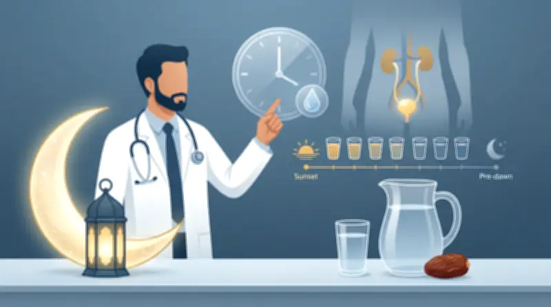 استشاري مسالك بولية يطرح خطة تروية رمضانية توفر للصائمين لترين ماء دون إكثار السحور