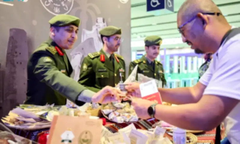 احتفاء الجوازات السعودية بيوم التأسيس في المنافذ الدولية عبر أنشطة ثقافية وتوعوية