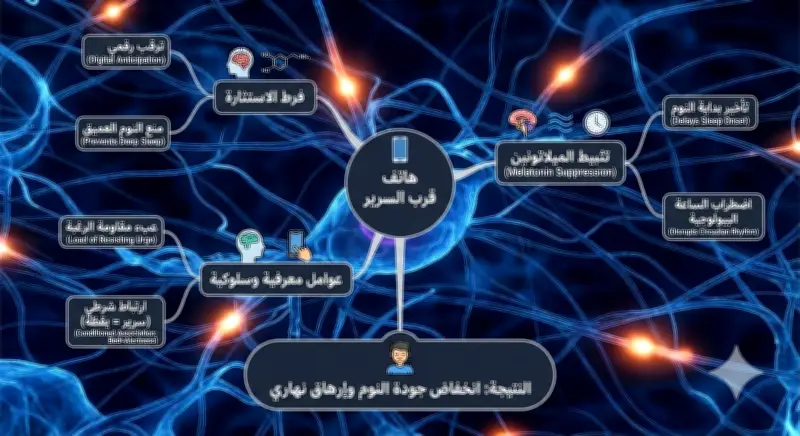استشاري مخ وأعصاب يحذر من وهم الهاتف المقلوب: قربه من السرير يسرق النوم العميق