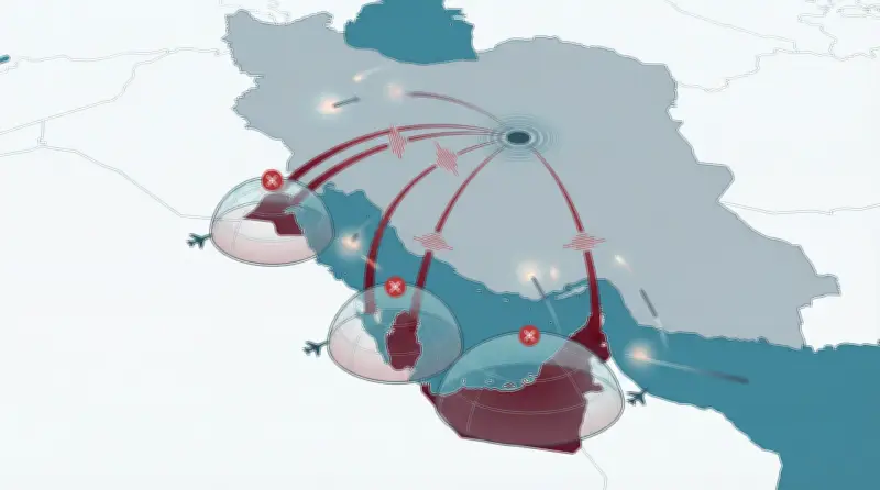 إيران تستهدف القواعد الأمريكية في المنطقة.. وإغلاق مؤقت للمجال الجوي في الكويت وقطر والإمارات