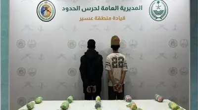 حرس الحدود السعودي يضبط كميات كبيرة من المخدرات في عمليتين منفصلتين على الحدود الجنوبية