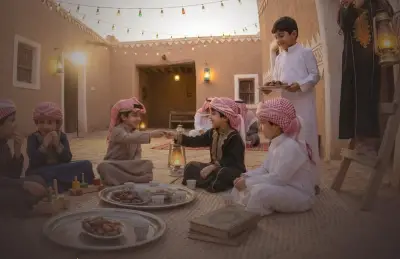 أمانة حائل تحيي عادة التقرشة في منتزه بهجة صبابة قبل حلول رمضان