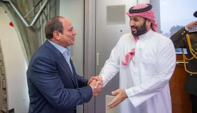 ولي العهد يستقبل الرئيس المصري عبدالفتاح السيسي في مطار جدة خلال زيارة رسمية
