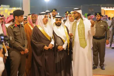 محافظ الليث يشهد احتفاء الأهالي بيوم التأسيس في غميقة