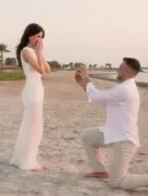 خطوبة رامي حمدان وسيدرا بيوتي على شاطئ دبي تثير تفاعلاً واسعاً على وسائل التواصل الاجتماعي