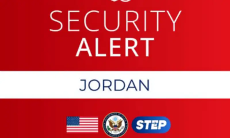 السفارة الأمريكية في الأردن تعلن إخلاء موظفيها مؤقتًا بسبب تهديد أمني