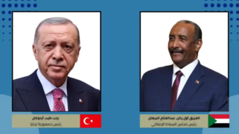 اتصال هاتفي بين البرهان وإردوغان يؤكد التضامن المتبادل ويبحث التطورات الإقليمية والأمنية