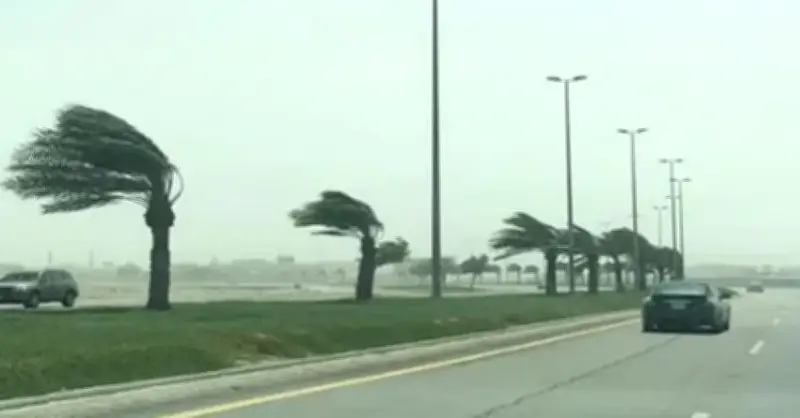 رياح شديدة تضرب منطقة حائل وتقلل مدى الرؤية حتى المساء