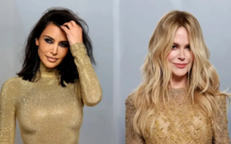 خبراء الموضة: اللون الذهبي يهيمن على موضة الربيع بتأثير كيم كارداشيان ونيكول كيدمان