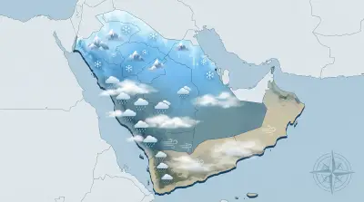 الأرصاد تحذر من صقيع وبرد شديد شمال المملكة مع أمطار وضباب على المرتفعات