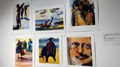 لوحات مروان ناصر تنقل معاناة غزة من فلسطين إلى معرض لندن الفني