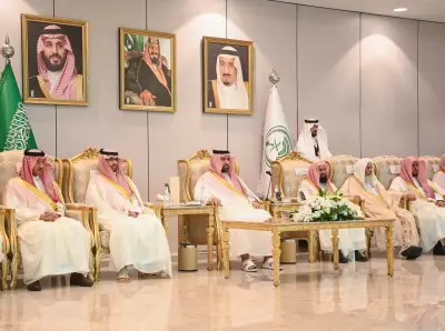 أمير جازان يستقبل المهنئين بعيد الفطر ويعايد العلماء والمشايخ في احتفال وطني