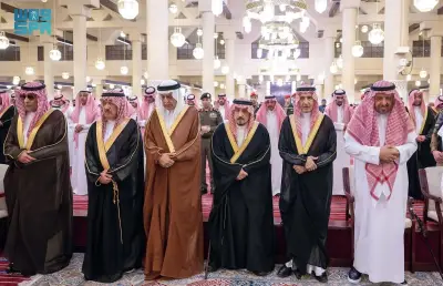 صلاة الجنازة على الأميرة نورة بنت عبدالعزيز في مسجد الإمام تركي بن عبدالله بالرياض