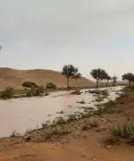 أمطار غزيرة على الرياض تسيل وادي الطوقي وتغمر شعاب العرمة وتستقطب المتنزهين