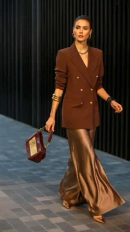 عودة بنطلون الساتان بقوة: قطعة أساسية في خزانة المرأة العصرية