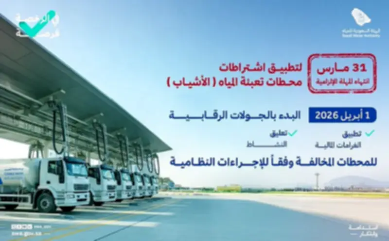 انتهاء المهلة الإلزامية لترخيص محطات تعبئة المياه "الأشياب" وبدء الجولات الرقابية الميدانية