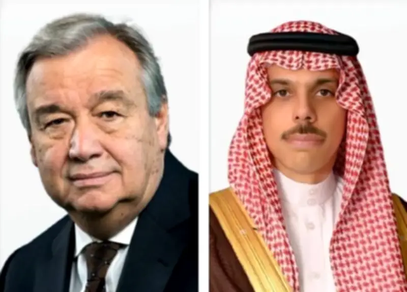 وزير الخارجية السعودي والأمين العام للأمم المتحدة يتناولان التطورات الإقليمية في اتصال هاتفي