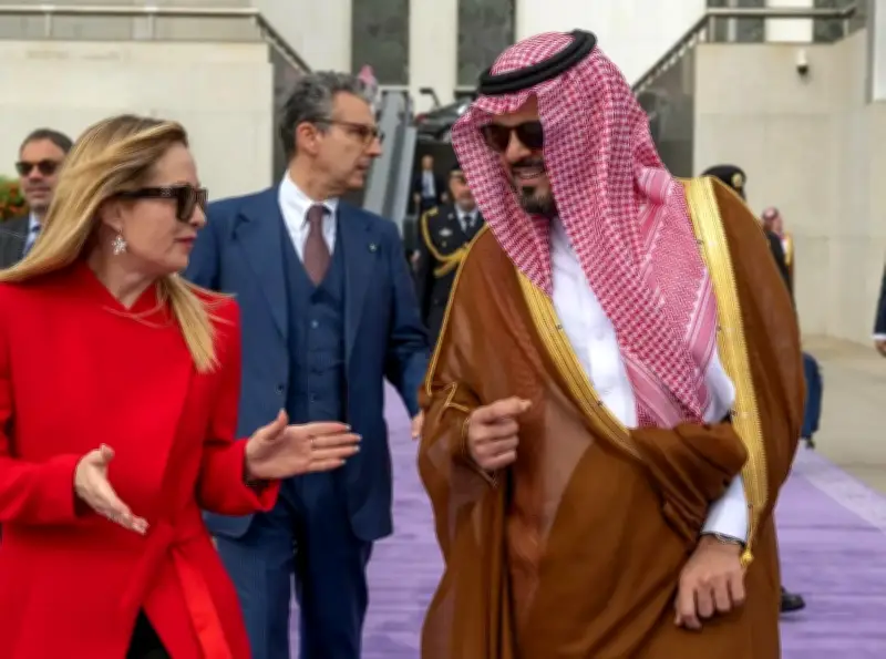 رئيسة وزراء إيطاليا جورجيا ميلوني تغادر جدة بعد زيارة رسمية