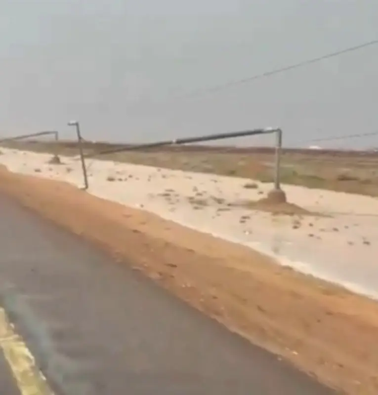 رياح شديدة تسقط أعمدة كهرباء في رياض الخبراء.. وشركة الطاقة تؤكد استقرار الإمدادات