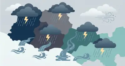 أمطار رعدية وسيول متوقعة في 5 مناطق الخميس