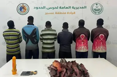 ضبط 6 مخالفين لمزاولة الصيد دون ترخيص في محافظة القحمة