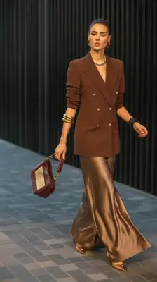 عودة بنطلون الساتان بقوة: قطعة أساسية في خزانة المرأة العصرية