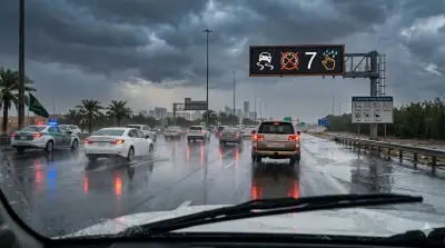 المرور يدعو لاتباع إجراءات السلامة أثناء القيادة في الأجواء الماطرة