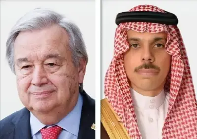 وزير الخارجية السعودي يبحث مع أمين الأمم المتحدة التطورات الإقليمية