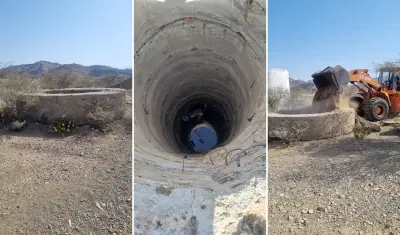 ردم بئر مكشوفة في مركز البيضاء لحماية المارة من المخاطر البيئية