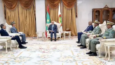 وفد عسكري مغربي برئاسة الفريق أول بريظ يزور نواكشوط ويستقبله الرئيس الموريتاني