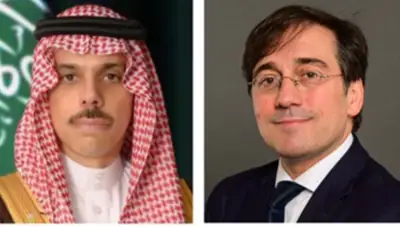 وزير خارجية السعودية يستقبل اتصالاً هاتفياً من نظيره الإسباني لمناقشة تطورات المنطقة
