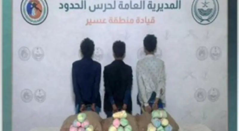 حرس الحدود يضبط 100 كجم من القات المخدر في عسير
