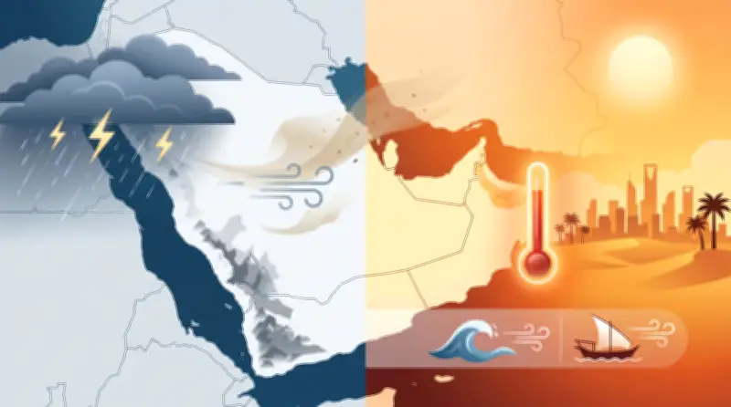 أمطار رعدية ورياح مثيرة للأتربة على معظم مناطق المملكة والحرارة تلامس 45 درجة