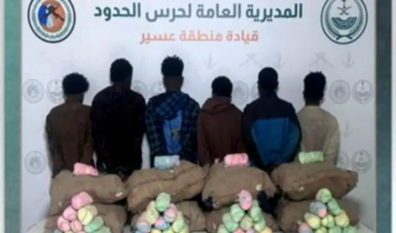 القبض على 6 مخالفين لتهريب 160 كجم من القات في عسير