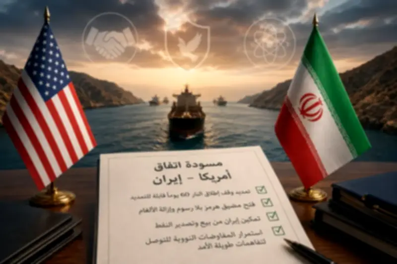 مسودة الاتفاق الأمريكي الإيراني: وقف إطلاق النار 60 يوماً قابلة للتمديد وفتح مضي