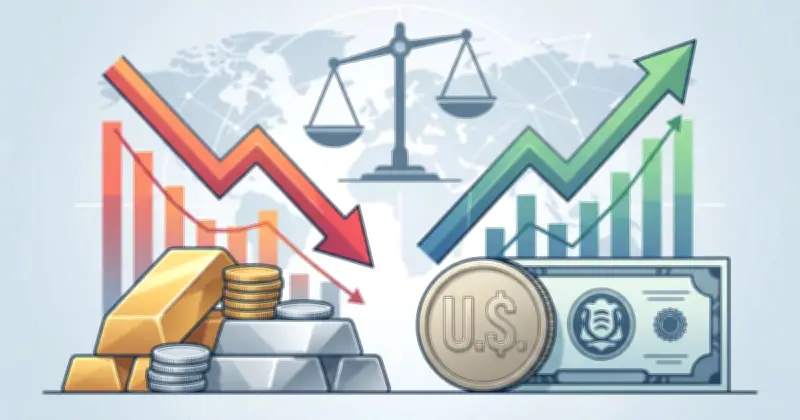 تراجع أسعار الذهب متأثرة بصعود الدولار الأمريكي