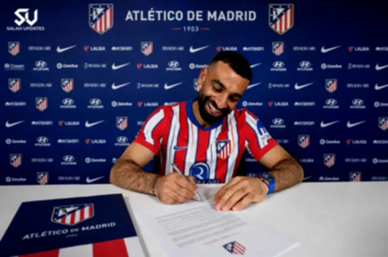 أتلتيكو مدريد ينفي رسمياً التعاقد مع محمد صلاح ويكشف حقيقة الصور المتداولة