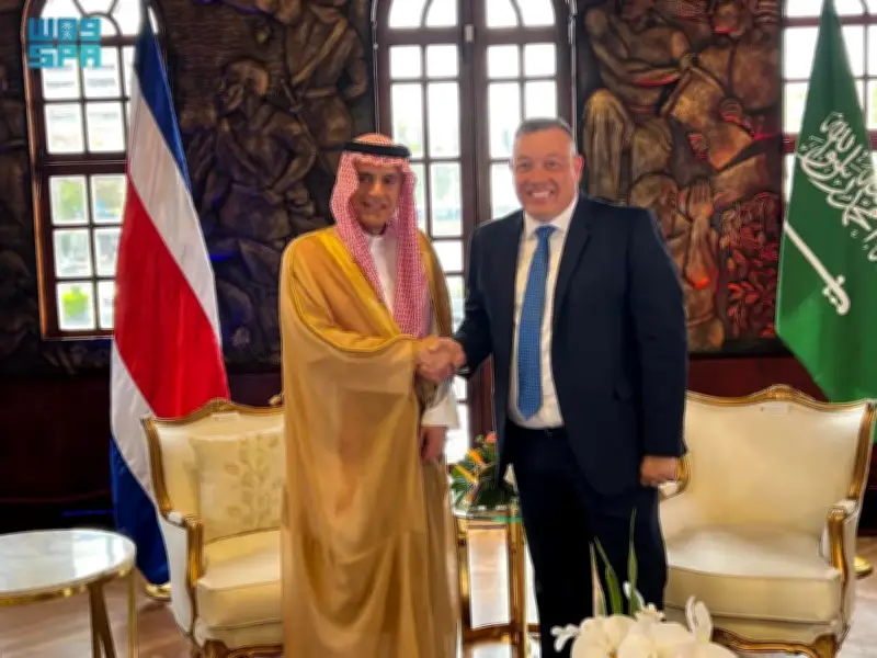 الجبير يبحث مع نائب رئيس كوستاريكا العلاقات الثنائية والقضايا الدولية