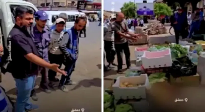 بالفيديو.. مسؤول سوري يزيل البسطات المخالفة في شوارع دمشق