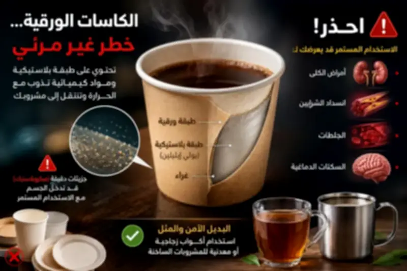 الأكواب الورقية خطر صامت في مشروباتك الساخنة.. احذر الميكروبلاستيك