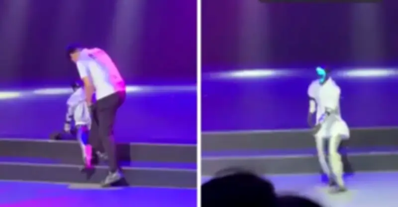 فيديو: أفضل روبوت صيني يسقط أثناء تقليد رقصة مايكل جاكسون
