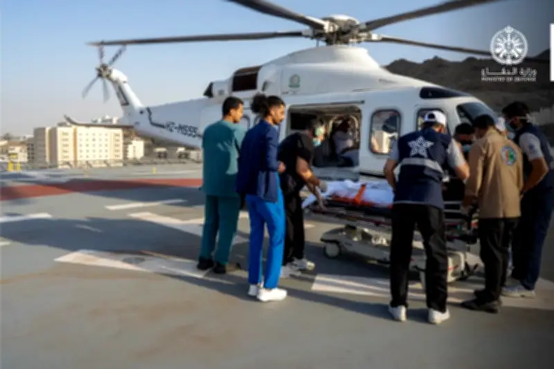 حاجّة شابة في غيبوبة سكري تنقل جوًا من منى إلى جدة