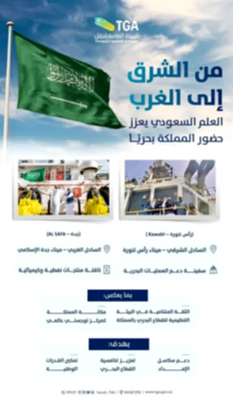 رفع العلم السعودي على سفينتين في رأس تنورة وجدة لتعزيز الأسطول البحري
