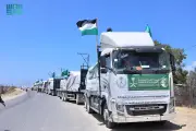 قافلة مساعدات سعودية جديدة تصل غزة لدعم الأمن الغذائي