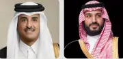 ولي العهد السعودي وأمير قطر يبحثان تعزيز الأمن الإقليمي