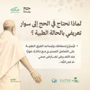 الصحة تحث حجاج بيت الله على ارتداء السوار التعريفي الطبي للسلامة