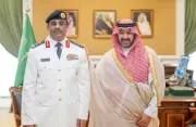 نائب أمير تبوك يقلد اللواء العنزي رتبته الجديدة ويستقبل قائد حرس الحدود