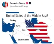 ترامب ينشر صورة العلم الأمريكي يغطي إيران ويثير جدلاً واسعاً